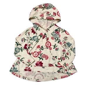 Tea Collection Floral Hooded Shirt Size 2